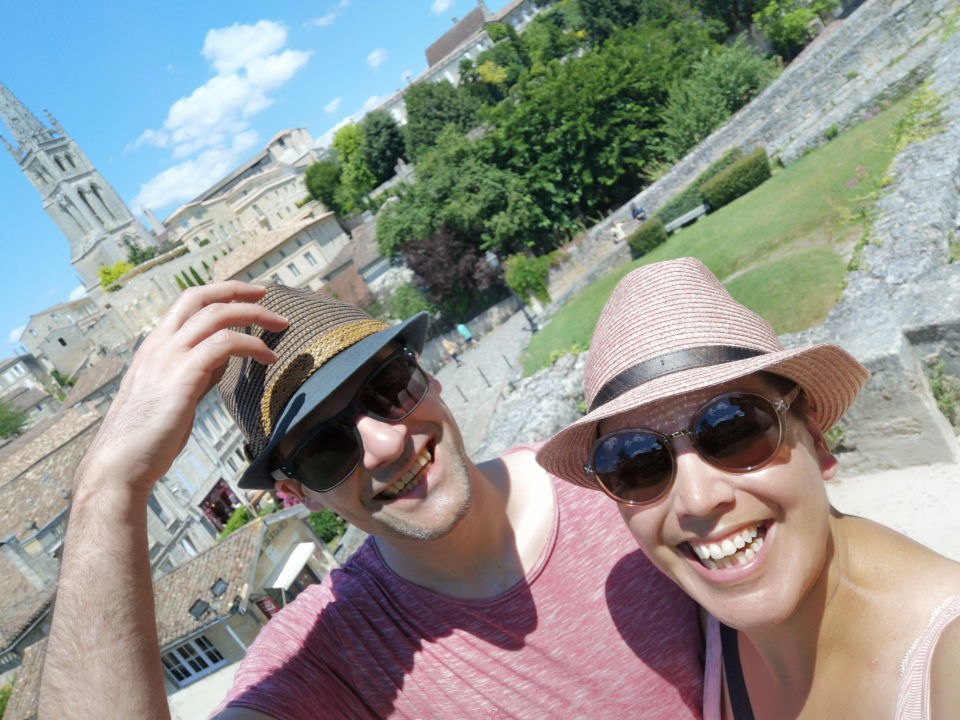 Us in front of the village ...